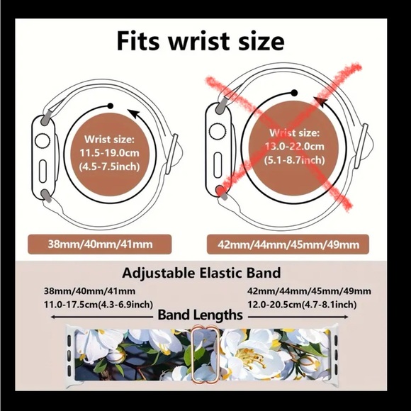 APPLE Watch Nylon Floral band (38/40/41mm) - Picture 3 of 9